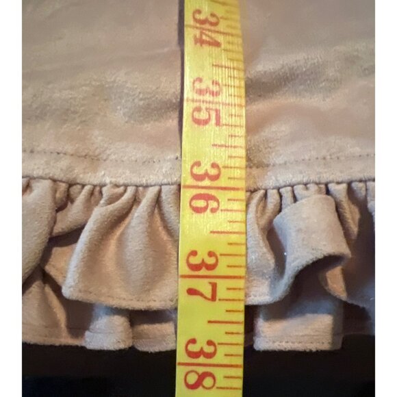 Spiegel Womens Tan Ruffled Midi Skirt M Western Boho - Picture 4 of 4